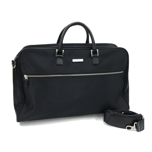 Burberry Boston Bag Black Nylon Leather Shoulder Nova Check Men's BURBERRY - Picture 1 of 10